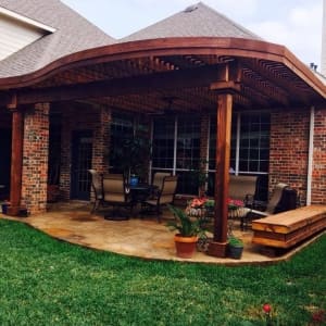 Decorate Garden With Wodden Patio Covers Frisco
